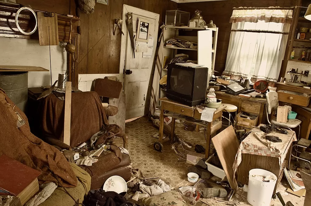 House of a horder. Clean Scene Solutions offers hoarder cleanup in the Florida Panhandle